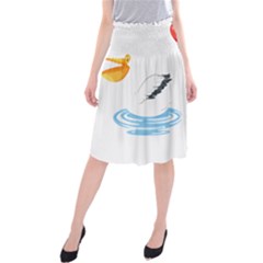 Pelican T-shirtsteal Your Heart Pelican 30 T-shirt Midi Beach Skirt by EnriqueJohnson