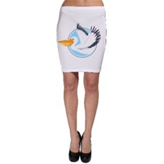 Pelican T-shirtwhite Look Calm Pelican 08 T-shirt (1) Bodycon Skirt by EnriqueJohnson