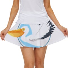 Pelican T-shirtwhite Look Calm Pelican 08 T-shirt Women s Skort by EnriqueJohnson