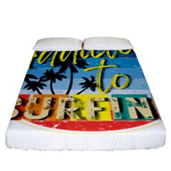 Bright Colorfull Addicted To Surfing T- Shirt Bright Colorfull Addicted To Surfing T- Shirt T- Shirt Fitted Sheet (california King Size) by JamesGoode