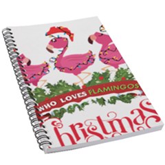 Flamingo T- Shirt Just A Girl Who Loves Flamingos And Christmas T- Shirt 5 5  X 8 5  Notebook by ZUXUMI