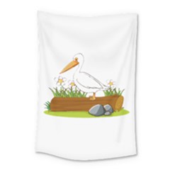 Pelican T-shirtwhite Look Calm Pelican 34 T-shirt (1) Small Tapestry by EnriqueJohnson