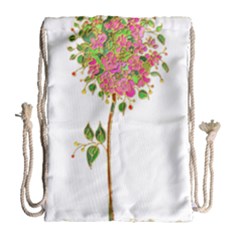 Flowers Art T- Shirtflowers T- Shirt (2) Drawstring Bag (large)