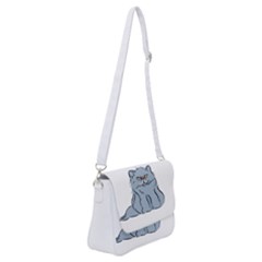 Persian Cat T-shirtwhite Look Calm Persian Cat 03 T-shirt Shoulder Bag With Back Zipper by EnriqueJohnson