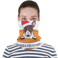 Bull Terrier T- Shirt Cute Bull Terrier Dog T- Shirt Face Seamless Bandana (adult)