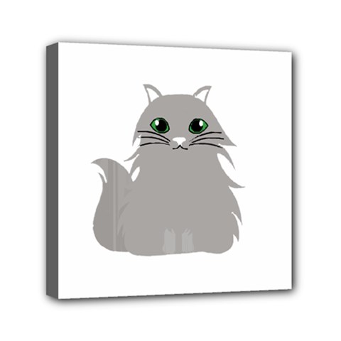 Persian Cat T-shirtwhite Look Calm Persian Cat 09 T-shirt (1) Mini Canvas 6  X 6  (stretched) by EnriqueJohnson