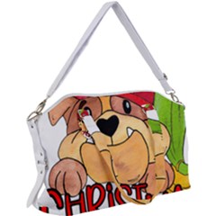 Bulldog T- Shirt Bulldog In Elf Hat T- Shirt Canvas Crossbody Bag by JamesGoode