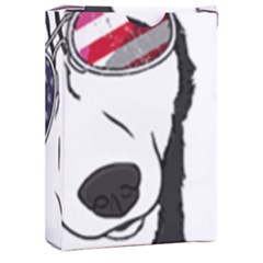 Fourth Of July T- Shirt Patriotic Husky T- Shirt Playing Cards Single Design (rectangle) With Custom Box by ZUXUMI