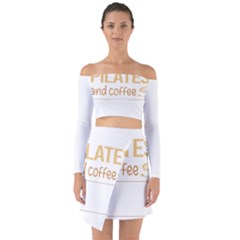 Pilates T-shirtif It Involves Coffee Pilates T-shirt Off Shoulder Top with Skirt Set