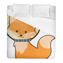 Fox T- Shirt Kawaii Astronaut Fox T- Shirt Duvet Cover (full/ Double Size) by ZUXUMI