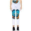 Piranha T-shirtwhite Look Calm Piranha 03 T-shirt Pocket Leggings  View1