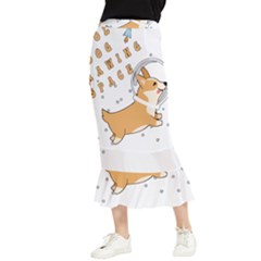 Frawing Space Dog Lover T- Shirt Cool Dog Frawing Space Dog Lover T- Shirt Maxi Fishtail Chiffon Skirt by ZUXUMI