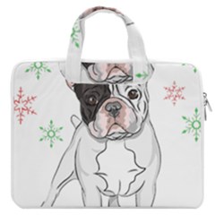 French Bulldog Christmas T- Shirt Christmas Santa Frenchie T- Shirt Macbook Pro 16  Double Pocket Laptop Bag  by ZUXUMI