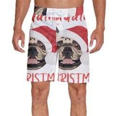 French Bulldog T- Shirt French Bulldog Merry Christmas T- Shirt (1) Men s Beach Shorts by ZUXUMI