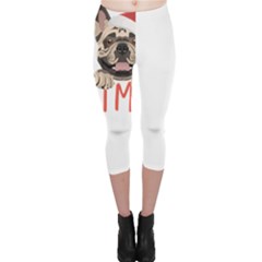 French Bulldog T- Shirt French Bulldog Merry Christmas T- Shirt (2) Capri Leggings  by ZUXUMI