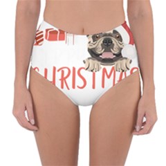 French Bulldog T- Shirt French Bulldog Merry Christmas T- Shirt (2) Reversible High-waist Bikini Bottoms by ZUXUMI