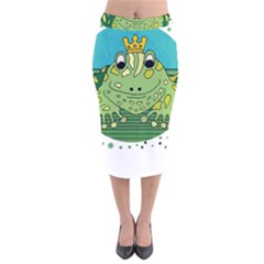 Frog Lovers Gift T- Shirtfrog T- Shirt Velvet Midi Pencil Skirt by ZUXUMI