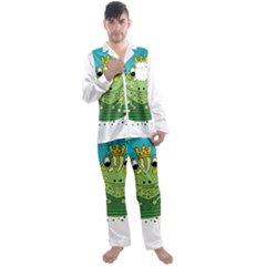 Frog Lovers Gift T- Shirtfrog T- Shirt Men s Long Sleeve Satin Pajamas Set by ZUXUMI