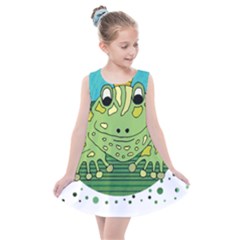 Frog Lovers Gift T- Shirtfrog T- Shirt Kids  Summer Dress by ZUXUMI