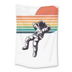 Funny Astronaut In Space T- Shirt Astronaut Relaxing In The Stars T- Shirt Small Tapestry