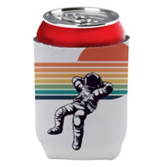 Funny Astronaut In Space T- Shirt Astronaut Relaxing In The Stars T- Shirt Can Holder