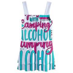 Funny Camping Sayings T- Shirt You Know What Rhymes With Camping  Alcohol T- Shirt Kids  Layered Skirt Swimsuit by ZUXUMI