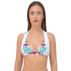 Funny Camping Sayings T- Shirt You Know What Rhymes With Camping  Alcohol T- Shirt Double Strap Halter Bikini Top