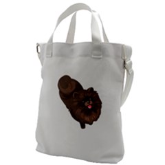Pomeranian T-shirtwhite Look Calm Pomeranian 41 T-shirt Canvas Messenger Bag by EnriqueJohnson