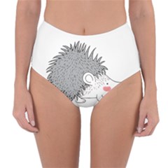 Porcupine T-shirtwhite Look Calm Porcupine 03 T-shirt Reversible High-waist Bikini Bottoms by EnriqueJohnson