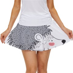 Porcupine T-shirtwhite Look Calm Porcupine 03 T-shirt Women s Skort by EnriqueJohnson