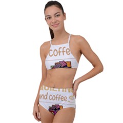 Quilting T-shirtif It Involves Coffee Quilting Quilt Quilter T-shirt Halter Tankini Set by EnriqueJohnson