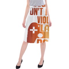 Gaming Controller Quote T- Shirt A Gaming Controller Quote Video Games T- Shirt (1) Midi Beach Skirt