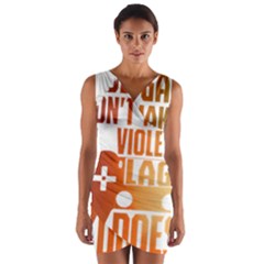 Gaming Controller Quote T- Shirt A Gaming Controller Quote Video Games T- Shirt (1) Wrap Front Bodycon Dress