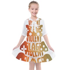 Gaming Controller Quote T- Shirt A Gaming Controller Quote Video Games T- Shirt (1) Kids  All Frills Chiffon Dress