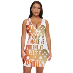 Gaming Controller Quote T- Shirt A Gaming Controller Quote Video Games T- Shirt (1) Draped Bodycon Dress