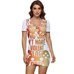 Gaming Controller Quote T- Shirt A Gaming Controller Quote Video Games T- Shirt (1) Low Cut Cap Sleeve Mini Dress