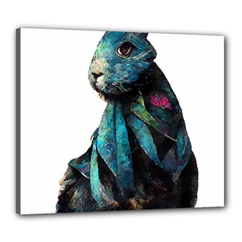 Rabbit T-shirtrabbit Watercolor Painting #rabbit T-shirt Canvas 24  X 20  (stretched) by EnriqueJohnson