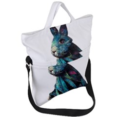 Rabbit T-shirtrabbit Watercolor Painting #rabbit T-shirt Fold Over Handle Tote Bag by EnriqueJohnson