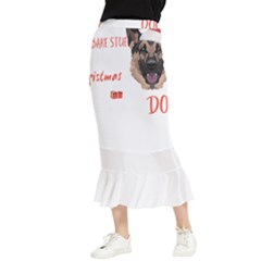 German Shepherd T- Shirt German Shepherd Merry Christmas T- Shirt (1) Maxi Fishtail Chiffon Skirt