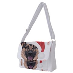 German Shepherd T- Shirt German Shepherd Merry Christmas T- Shirt (2) Full Print Messenger Bag (m) by ZUXUMI