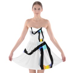 Abstract Art Sport Serve Tennis  Shirt Abstract Art Sport Serve Tennis  Shirt8 Strapless Bra Top Dress