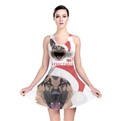 German Shepherd T- Shirt German Shepherd Merry Christmas T- Shirt (4) Reversible Skater Dress