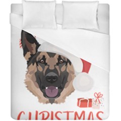 German Shepherd T- Shirt German Shepherd Merry Christmas T- Shirt (4) Duvet Cover (California King Size)