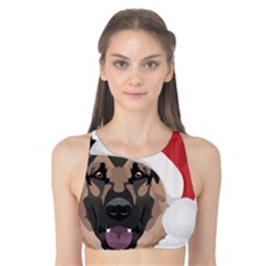 German Shepherd T- Shirt German Shepherd Merry Christmas T- Shirt (4) Tank Bikini Top