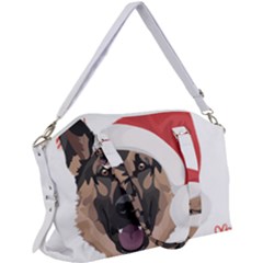 German Shepherd T- Shirt German Shepherd Merry Christmas T- Shirt (4) Canvas Crossbody Bag