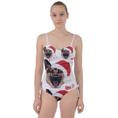 German Shepherd T- Shirt German Shepherd Merry Christmas T- Shirt (4) Sweetheart Tankini Set