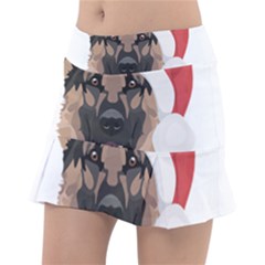 German Shepherd T- Shirt German Shepherd Merry Christmas T- Shirt (4) Classic Tennis Skirt