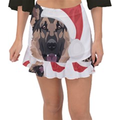 German Shepherd T- Shirt German Shepherd Merry Christmas T- Shirt (4) Fishtail Mini Chiffon Skirt