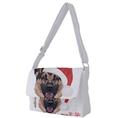 German Shepherd T- Shirt German Shepherd Merry Christmas T- Shirt (4) Full Print Messenger Bag (L)