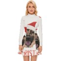 German Shepherd T- Shirt German Shepherd Merry Christmas T- Shirt (4) Long Sleeve Velour Longline Dress View1